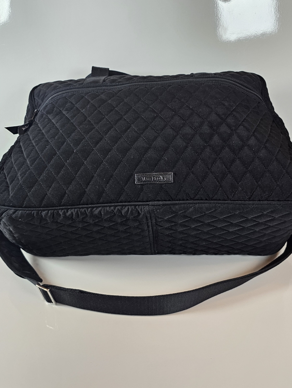 ✨ Vera Bradley Large Quilted Duffel Bag - Classic Black - Like New Condition ✨ - Picture 6 of 13